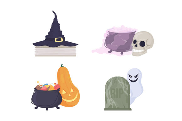 Download Spooky Halloween Decorations Semi Items - Premium Resources