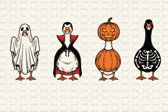 Download Funny Spooky Halloween Goose PNG - Premium Bundle
