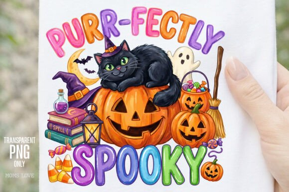 Download Purr-fectly Spooky Halloween PNG - Premium Resources