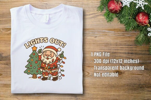Download Lights out Santa Christmas Holiday PNG - Holiday Collection
