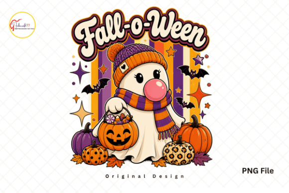 Download Fall-O-Ween Ghost Fall Halloween PNG - Halloween png Collection